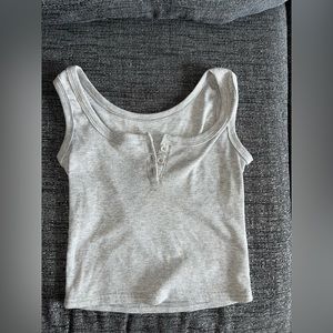 Cute grey bottom up tank top